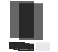sourcing map Set di 2 pellicole polarizzate adesive da 7 pollici, filtro polarizzatore lineare con kit di pulizia raschietto per riparazione schermo LCD, fisica, educazione, 90 gradi