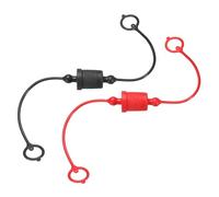 sourcing map Set di 2 tappi antipolvere e tappi per tubo idraulico da 3/8, tappo antipolvere maschio ISO-A e tappo femmina, scollegatore d'aria rapido, raccordi con anello di ritenzione, rosso/nero
