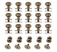 sourcing map Set di 20 viti a testa rotonda da 9 mm, in lega di zinco, rivetti a bottone per pelle, fai da te, cintura, portafoglio, borse, riparazioni decorazioni, bronzo