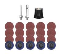 sourcing map Set di 23 dischi abrasivi a cambio rapido da 2,5 cm, con gambo da 1/4", grana 80, per rimuovere la ruggine