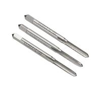 sourcing map Set di 3 maschi a mano, M3,5 x 0,6 cono/spina/filettatura metrica inferiore, kit di utensili in lega di acciaio 9CrSi per filettatura manuale