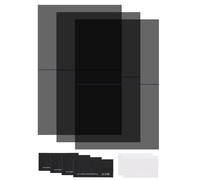 sourcing map Set di 3 pellicole polarizzate adesive da 17,8 cm, filtro polarizzatore lineare con kit di pulizia, raschietto per riparazione schermo LCD, fisica, educazione, 0 gradi