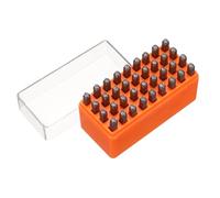 sourcing map Set di 36 timbri in metallo con lettere maiuscole da 1/8" e 3 mm, 40Cr con lettere e numeri, kit per punzonatura a mano, con custodia, per la creazione di gioielli, artigianato, anelli