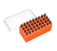 sourcing map Set di 36 timbri in metallo con lettere maiuscole e numeri, 1/6", 1,5 mm, 40 CR, con custodia, per la creazione di gioielli, artigianato, anelli, braccialetti