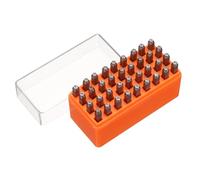 sourcing map Set di 36 timbri in metallo con lettere maiuscole e numeri, 2 mm, 40 CR, con custodia, per la creazione di gioielli, artigianato, anelli, braccialetti