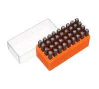 sourcing map Set di 36 timbri in metallo con lettere maiuscole e numeri, 5 mm, 40 CR, con custodia, per la creazione di gioielli, artigianato, anelli, braccialetti