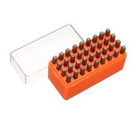 sourcing map Set di 36 timbri in metallo con lettere minuscole e numeri, 5/64", 2 mm, 40 CR, con custodia, per la creazione di gioielli, artigianato, anelli, braccialetti