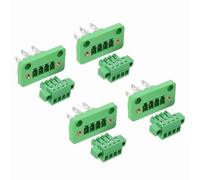 sourcing map Set di 4 connettori a morsettiera a vite innestabili a 4 pin, passo 3,81 mm, PA66 300 V 8 A, connettori terminali PCB per moduli di alimentazione fai da te per automazione elettronica fai