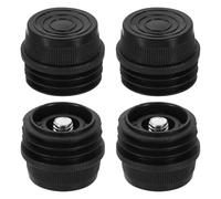 sourcing map Set di 4 piedini di livellamento, M8 x 32 mm, regolabili, in plastica, per mobili, rotondi, con inserto filettato, livellatori a vite per tavolo, sedia, mobili, colore nero