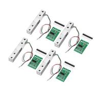 sourcing map Set di 4 sensori di peso digitali per cella di carico 5 kg + modulo HX711 sensore di pesatura a 24 bit di precisione A/D a doppio canale 20 x 33 mm per kit bilancia elettronica da cucina