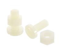 sourcing map Set di 40 dadi assortiti in nylon, viti a testa piatta con intaglio M8 da 1,25 x 20 mm e dadi M8