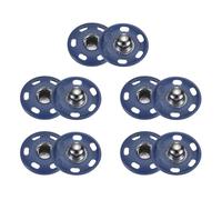 sourcing map Set di 5 bottoni automatici da cucire, 19 mm, in metallo, bottoni a pressione per chiusura di borse, vestiti, cucito, artigianato, blu navy