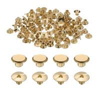 sourcing map Set di 50 viti Chicago M5 x 5 mm, in metallo, a testa Phillips, rivetti per fai da te, cintura, borsa, artigianato, rilegatura, color oro