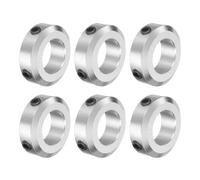 sourcing map Set di 6 collari a vite con foro da 18 mm, collari per alberi in lega di alluminio, diametro esterno 32 mm, larghezza 10 mm, morsetti per guida lineare dell'albero dell'asta