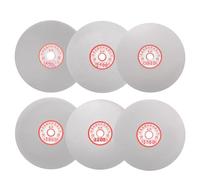 sourcing map Set di 6 dischi abrasivi diamantati, 150 mm, grana 1000/1200/1500/2000/2500/3000 1/2", dischi piatti per lucidatura di pietre preziose, piastrelle, vetro, pietra, metallo