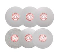 sourcing map Set di 6 dischi abrasivi diamantati da 150 mm, grana 80/400/600/800/1500/3000 1/2", dischi piatti per lucidatura di pietre preziose, piastrelle, vetro, pietra e metallo