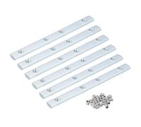 sourcing map Set di 6 staffe per giunzione interna in linea retta 2020, per profilo di estrusione in alluminio con scanalatura a T da 6 mm, argento da 4 pollici con viti M5