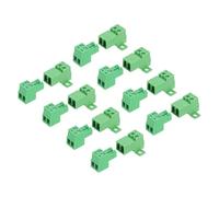 sourcing map Set di 8 connettori per morsettiera a vite a 2 pin, passo 3,5 mm, maschio e femmina, terminale a vite per montaggio su PCB 300 V 8 A, connettore verde per progetti elettronici domestici