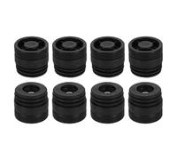 sourcing map Set di 8 piedini di livellamento, M10 x 38 mm, regolabili, in plastica, per mobili, rotondi, con inserto filettato, livellatori a vite per tavolo, sedia, mobili, colore nero