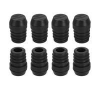 sourcing map Set di 8 piedini di livellamento, M6 x 19 mm, regolabili, in plastica, per mobili, con inserto filettato rotondo, livellatori a vite, per tavoli e sedie, mobili, colore nero