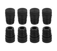 sourcing map Set di 8 piedini di livellamento, M8 x 19 mm, regolabili, in plastica, per mobili, con inserto filettato rotondo, livellatori a vite, per tavolo e sedie, mobili, colore nero
