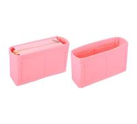 sourcing map Set di inserti organizer per borse, organizer portatili in feltro con cerniera, scomparti multipli, fodera per borsa a tracolla, borsa tote (21,9 x 6,1 x 14,1 cm, rosa)