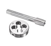 sourcing map Set di maschi e matrici metriche M12 x 0,75 mm, filettatura a macchina con matrice filettata, kit di maschiatura e matrice per riparazione di dadi e bulloni