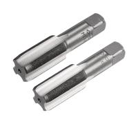 sourcing map Set di maschi metrici a mano con filettatura M24, passo 1, 4 scanalature dritte in lega H2, con fondo in acciaio e vite conica, per riparazione, 1 paio