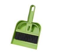 sourcing map Set di mini paletta e spazzola, piccola scopa e paletta per la pulizia di casa, ufficio, tavoli, divani, tastiere, verde brillante