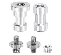 sourcing map Set di montaggio a vite per fotocamera, vite a doppia estremità da 1/4 di pollice, vite da 1/4 a 3/8 pollici, vite femmina RT16 vite per fotocamera, adattatore a vite per treppiede