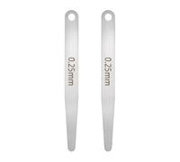 sourcing map Spessimetro a lama singola ovale da 0,25 mm, in acciaio inox 304, strumento di misurazione per riparazione valvola, candela per chitarra, 2 pezzi