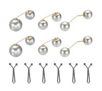 sourcing map Spilla con perle artificiali, spille da balia per maglioni e scialle, clip per donne, anti-esposizione, regolazione della scollatura della vita, per sciarpe, magliette, pantaloni, 12