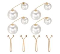 sourcing map Spilla con perle artificiali, spille da balia per maglioni e scialle, clip per donne, anti-esposizione, regolazione della scollatura della vita, per sciarpe, magliette, pantaloni, oro