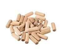 sourcing map Spille in legno per tasselli 100 pezzi 10 x 30 mm (3/8 "x1-1/4") punte smussate scanalate per tasselli in legno legno duro essiccato per la lavorazione del legno Mensola per mobili