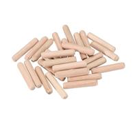 sourcing map Spine di tasselli in legno, 30 pezzi, 6 x 30 mm, con estremità smussate scanalate, in legno duro essiccato, per la lavorazione del legno, mobili e mensole