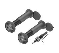 sourcing map Spioncino per porta, 2 pezzi spioncino con 1 kit di punte da trapano da 16 mm, adatto per porte anteriori da 2-3/5" a 4-1/8" con grandangolo a 200 gradi, copertura per privacy, grigio