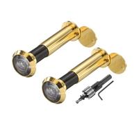 sourcing map Spioncino per porta, 2 pezzi spioncino con 1 kit di punte da trapano da 16 mm, adatto per porte anteriori da 2-3/5" a 4-1/8" con grandangolo a 200 gradi, spioncini inversi per la privacy