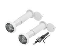 sourcing map Spioncino per porta, 2 pezzi spioncino con 1 kit di punte da trapano da 16 mm, adatto per porte anteriori da 2-3/5" a 4-1/8" con grandangolo a 200 gradi, spioncini per privacy inverse