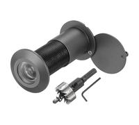 sourcing map Spioncino per porta, spioncino con kit di punte da trapano da 26 mm, adatto per porte anteriori da 5,1 cm a 7,6 cm, grandangolo a 200 gradi, copertura per privacy, colore grigio