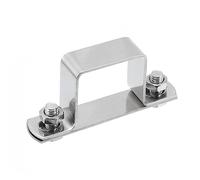 sourcing map Staffa di collegamento a forma di U, 40 mm x 40 mm, in acciaio inox 304, staffe di supporto di sicurezza per porta finestra capannone barra chiusa, confezione da 1