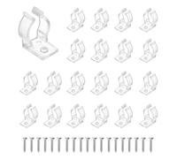 sourcing map Staffa di supporto a U, accessori di montaggio per tubi fluorescenti, morsetti per tubi con viti per strisce LED rotonde da 10 mm a 12 mm, 30 pezzi