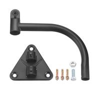 sourcing map Staffa per ventilatore da parete, in acciaio massiccio resistente, universale, supporto da parete con viti di espansione, per garage, patio, interni ed esterni, nero