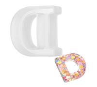 sourcing map Stampi in resina da 6,3 cm, lettere dell'alfabeto D maiuscole 3D, stampi in silicone per realizzare candele, fai da te, artigianato, parole, segni, arte, feste, decorazioni per la casa