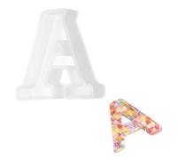 sourcing map Stampi in resina da 6,3 cm, lettere dell'alfabeto maiuscolo 3D, stampi in silicone per realizzare candele, fai da te, artigianato, parole, segni, arte, feste, decorazioni per la casa
