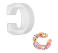 sourcing map Stampi in resina da 6,6 cm, lettere dell'alfabeto C maiuscolo 3D, stampi per creare candele, fai da te, artigianato, parole, segni, arte, feste, decorazioni per la casa