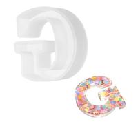 sourcing map Stampi in resina da 6,6 cm, lettere dell'alfabeto G maiuscole 3D, stampi in silicone per realizzare candele, fai da te, artigianato, parole, segni, arte, feste, decorazioni per la casa