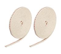 sourcing map Stoppino per lampada a olio, piatto, largo 0,6 cm, in cotone, con punto rosso, per illuminazione a bruciatore a cherosene, 2 rotoli