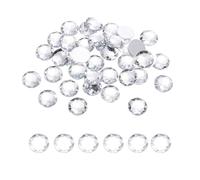sourcing map Strass acrilici rotondi con retro piatto, 12 mm, SS45, strass bianchi con retro piatto, per artigianato, vestiti, scarpe, decorazioni fai da te, regali, 100 pezzi