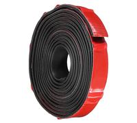 sourcing map Strisce adesive in gomma, 15 mm (larghezza) x 1,5 mm (spessore) x 2 m (lunghezza) Rotoli di fogli di gomma solida in neoprene con supporto adesivo per guarnizioni fai da te guarnizioni e