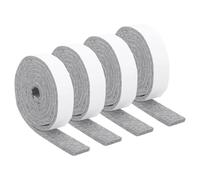 sourcing map Strisce di feltro con retro adesivo, 4 rotoli da 2,5 cm x 152,4 cm x 0,5 cm, antigraffio, per proteggere pavimenti in legno, grigio